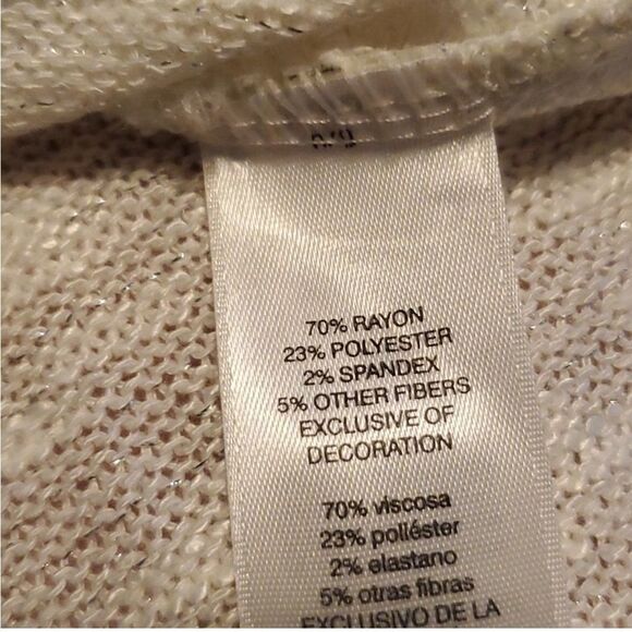 WHBM Winter White Glitter Sweater - Size Small - Perfect for Holidays - Picture 4 of 4